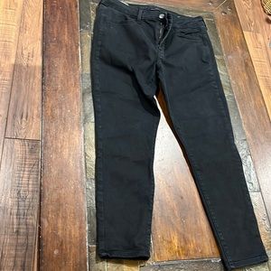 American eagle next level stretch black jeans 14 short